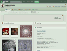 Tablet Screenshot of darkwolf2683.deviantart.com