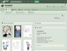 Tablet Screenshot of chexapeek.deviantart.com