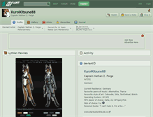 Tablet Screenshot of kuroikitsune88.deviantart.com