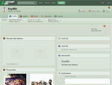 Tablet Screenshot of koydith.deviantart.com