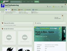 Tablet Screenshot of darktheshadowhog.deviantart.com