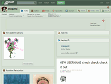 Tablet Screenshot of craqued.deviantart.com