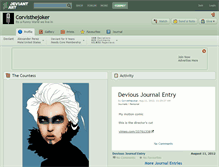 Tablet Screenshot of corvisthejoker.deviantart.com