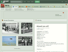 Tablet Screenshot of nat-ty.deviantart.com