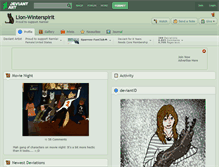 Tablet Screenshot of lion-winterspirit.deviantart.com