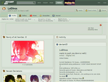 Tablet Screenshot of loldinos.deviantart.com