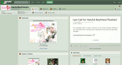 Desktop Screenshot of hatofulboyfriend.deviantart.com