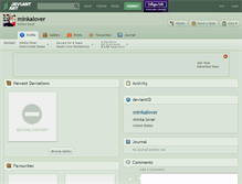 Tablet Screenshot of minkalover.deviantart.com