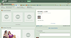Desktop Screenshot of criticalvolume.deviantart.com