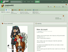 Tablet Screenshot of creature002.deviantart.com