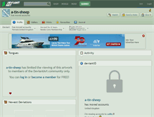 Tablet Screenshot of a-tin-sheep.deviantart.com