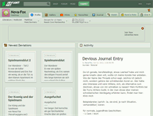 Tablet Screenshot of nova-fox.deviantart.com
