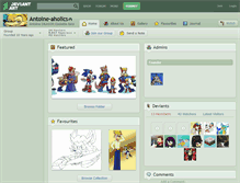 Tablet Screenshot of antoine-aholics.deviantart.com