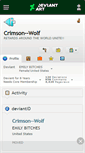 Mobile Screenshot of crimson--wolf.deviantart.com