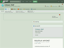 Tablet Screenshot of crimson--wolf.deviantart.com
