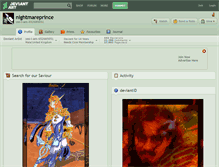 Tablet Screenshot of nightmareprince.deviantart.com