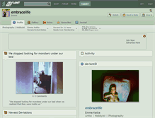 Tablet Screenshot of embracelife.deviantart.com