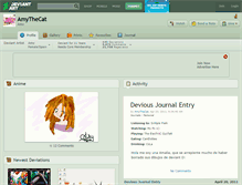 Tablet Screenshot of amythecat.deviantart.com