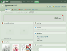 Tablet Screenshot of demonlover2243.deviantart.com