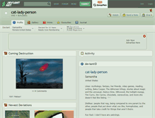 Tablet Screenshot of cat-lady-person.deviantart.com