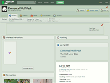 Tablet Screenshot of elemental-wolf-pack.deviantart.com