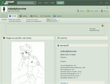 Tablet Screenshot of nobodykonwme.deviantart.com