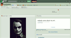 Desktop Screenshot of lovethejoker.deviantart.com