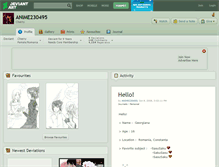 Tablet Screenshot of anime230495.deviantart.com