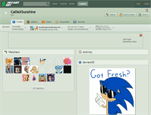 Tablet Screenshot of calliexsunshine.deviantart.com