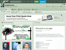 Tablet Screenshot of andysimmons.deviantart.com