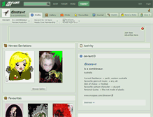 Tablet Screenshot of dinorawr.deviantart.com