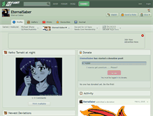 Tablet Screenshot of eternalsaber.deviantart.com