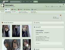 Tablet Screenshot of makemeglow.deviantart.com