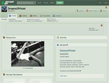 Tablet Screenshot of dreamsofviolet.deviantart.com