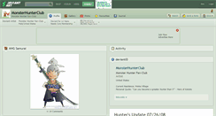 Desktop Screenshot of monsterhunterclub.deviantart.com