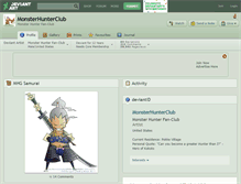 Tablet Screenshot of monsterhunterclub.deviantart.com