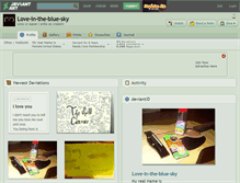 Tablet Screenshot of love-in-the-blue-sky.deviantart.com