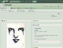 Tablet Screenshot of gloomykat.deviantart.com