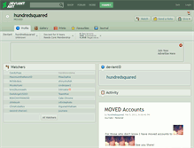 Tablet Screenshot of hundredsquared.deviantart.com