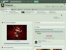 Tablet Screenshot of fallingcyrax.deviantart.com