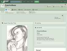 Tablet Screenshot of piratewolfblade.deviantart.com