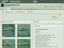 Tablet Screenshot of champangesupernova.deviantart.com