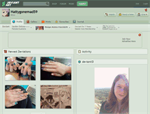 Tablet Screenshot of hattygonemad59.deviantart.com