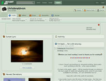Tablet Screenshot of chrisdonaldwsm.deviantart.com