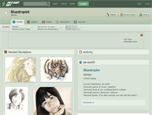 Tablet Screenshot of bluedroplet.deviantart.com
