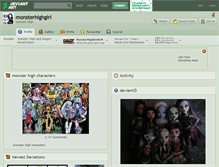 Tablet Screenshot of monsterhighgirl.deviantart.com