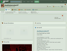 Tablet Screenshot of deathbyboredom97.deviantart.com