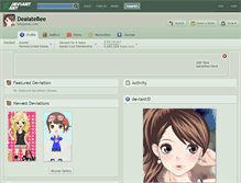 Tablet Screenshot of dealatebee.deviantart.com