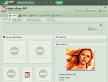 Tablet Screenshot of bleach-lover-287.deviantart.com