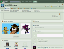 Tablet Screenshot of lancelightninghog.deviantart.com